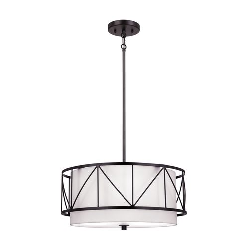 Main product image of Birkleigh 18" 3 Light Pendant/Semi Flush (Black)