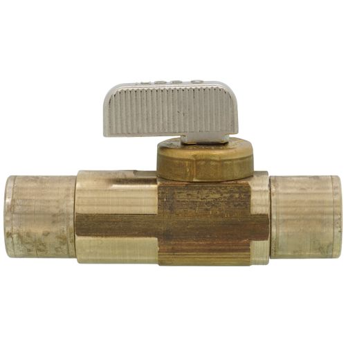 Main product image of 1/2" Female Solder X 1/2" Female Solder Straight Stop Valve, Rough Brass with Drain (Lead Free)
