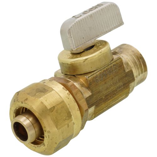 Main product image of 1/2" Female Solder x  1/2" (5/8 OD) Compex Straight Stop Valve, Lead Free (Brass)