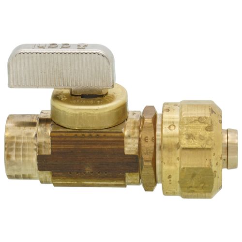 Main product image of 1/2" Female Solder x  1/2" (5/8 OD) Compex Straight Stop Valve, Lead Free (Brass)