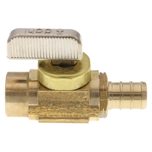 Main product image of 1/2" Female Solder x 1/2" Pex Crimp Straight Stop Valve, Lead Free (Brass)
