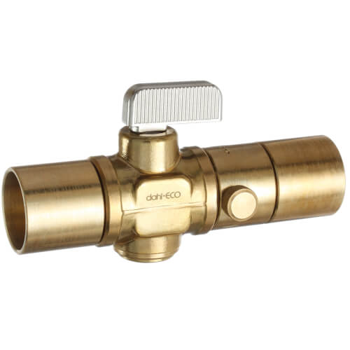 Main product image of 3/4" Female Solder X 3/4" Female Solder Straight Stop Valve, Rough Brass with Drain (Lead Free)