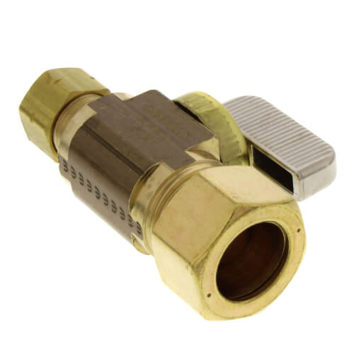 Main product image of 1/2" Nom Comp. (5/8" OD) x 3/8" OD Comp. Straight Stop Valve, Lead Free (Brass)