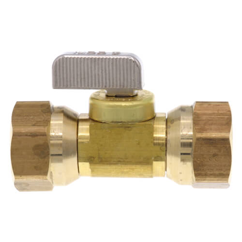 Main product image of 1/2" FIP x 1/2" FIP Straight Stop Valve, Lead Free (Rough Brass)