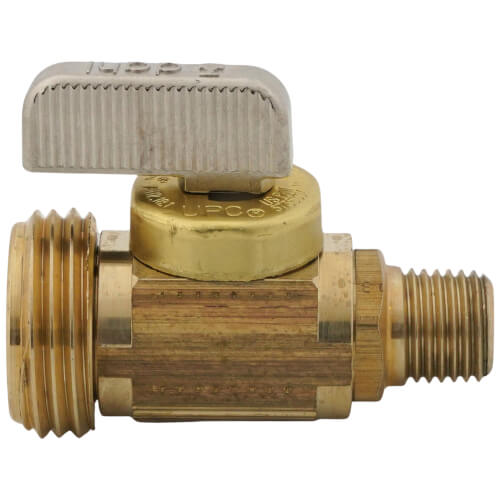 Main product image of 1/4" MIP x Male Hose, Straight Hose and Boiler Drain Valve, Lead Free (Brass)