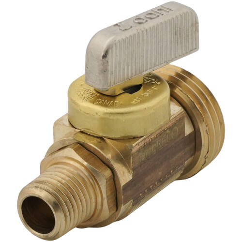 Main product image of 1/4" MIP x Male Hose, Straight Hose and Boiler Drain Valve, Lead Free (Brass)