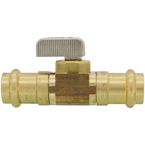 Main product image of 1/2" Female Press x 1/2" Female Press Straight In-Line Stop & Isolation Valve, Lead Free (Chrome Plated Brass)