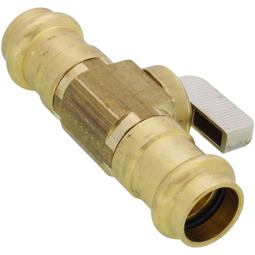 Main product image of 1/2" Female Press x 1/2" Female Press Straight In-Line Stop & Isolation Valve, Lead Free (Chrome Plated Brass)