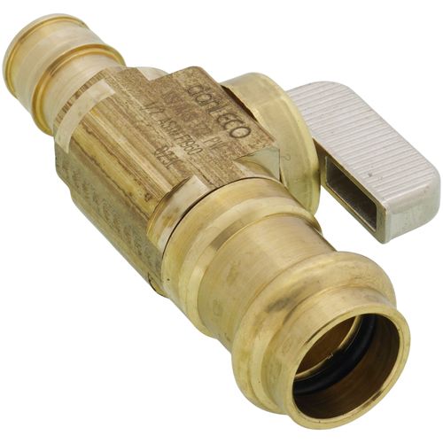 Main product image of 1/2" Expansion PEX x 1/2" Female Press Straight In-Line Stop & Isolation Valve, Lead Free (Rough Brass)