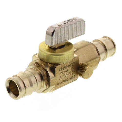 Main product image of 1/2" Expansion PEX Brass Ball Valve with Drain (Lead Free)