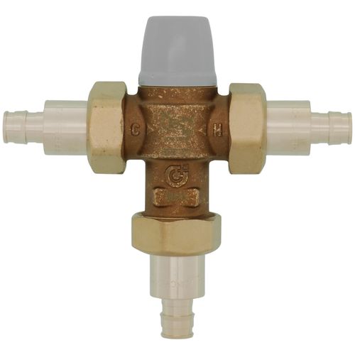 Main product image of 1/2" PEX Expansion TubMixer Adjustable Thermostatic High-Flow Point-of-Use Mixing Valve (2 Cv)