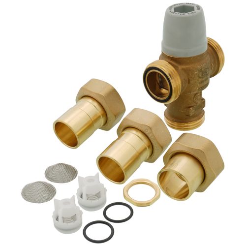 Main product image of 3/4" Sweat Scald Protection 3-Way Thermostatic Mixing Valve, 2 CV (Lead Free)