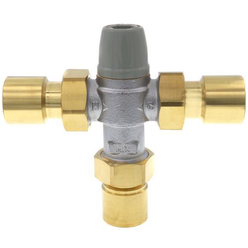 Main product image of 1" Sweat Scald Protection 3-Way Thermostatic Mixing Valve, 2 CV (Lead Free)