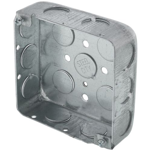 Main product image of 4" x 1-1/4" Deep Square Box w/ 1/2" Knockouts