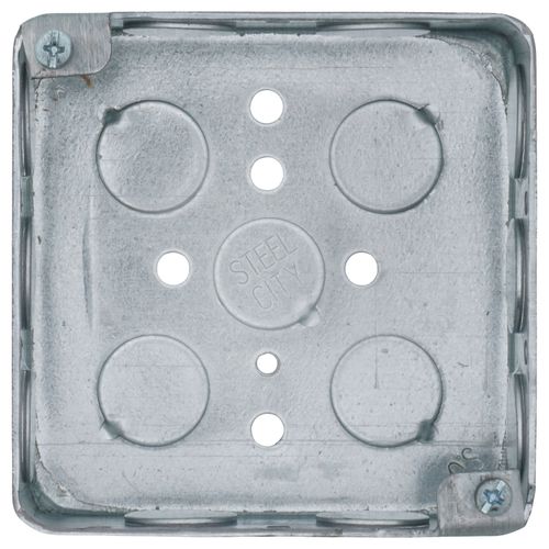 Main product image of 4" x 1-1/4" Deep Square Box w/ 1/2" Knockouts