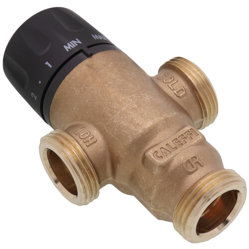 Main product image of 1/2" PEX Expansion MIXCAL 3-Way Thermostatic Mixing Valve w/ Temp Gauge & Check Valve (Lead Free)