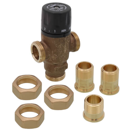 Main product image of 3/4" NPT MIXCAL 3-Way Thermostatic Mixing Valve w/ Check Valves (Lead Free)