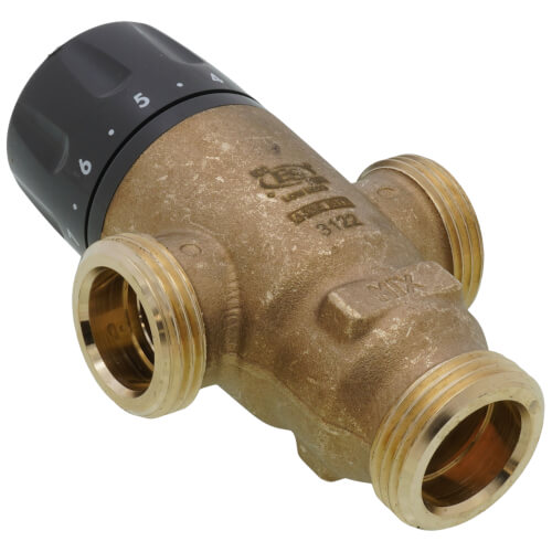 Main product image of 3/4" Press MIXCAL 3-Way Adjustable Thermostatic and Pressure Balanced Mixing Valve 
