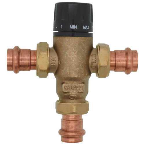 Main product image of 3/4" Press MIXCAL 3-Way Adjustable Thermostatic and Pressure Balanced Mixing Valve 