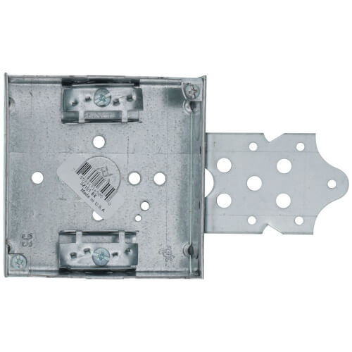 Main product image of 4" Steel Square Box w/ 1/2" Knockout, Bracket & Clamp