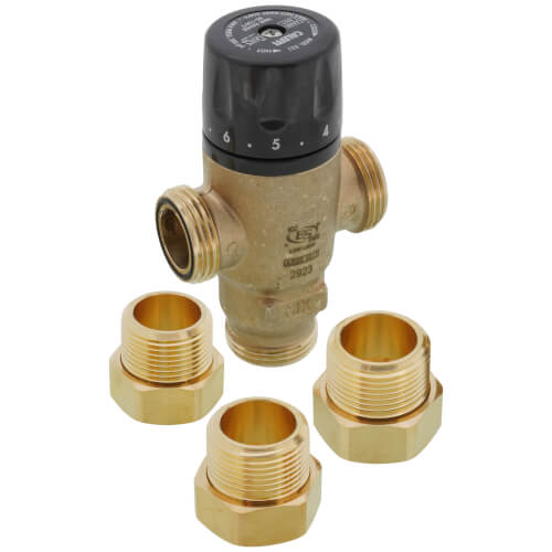 521600a Caleffi 521600a 1 Male Npt Mixcal 3 Way Thermostatic Mixing Valve