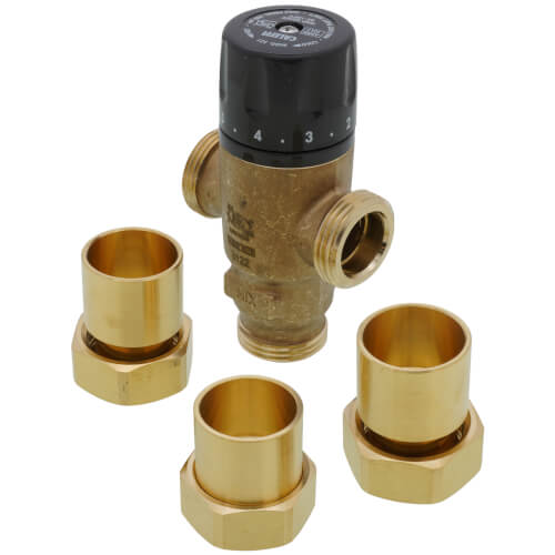 Main product image of 1" Sweat MIXCAL 3-Way Thermostatic Mixing Valve w/ Check Valves