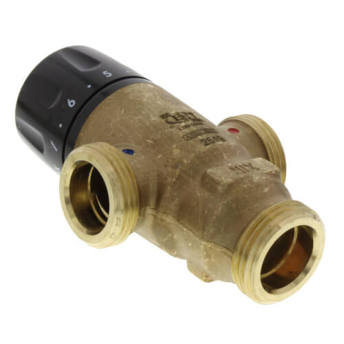 Main product image of 1" Sweat MIXCAL 3-way Thermostatic Mixing Valve w/ Temperature Gauge & Check Valve