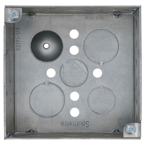 Main product image of 4" Square Drawn Box, 2-1/8" Deep w/ 1/2" Knockouts