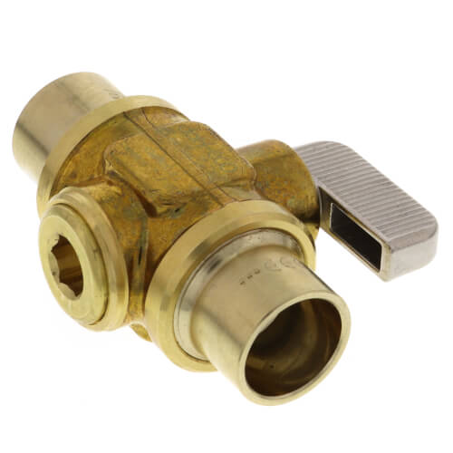 Main product image of 1/2" Female Solder x 1/2" Female Solder In-Line Stops & Isolation Valve, Lead Free (Brass)