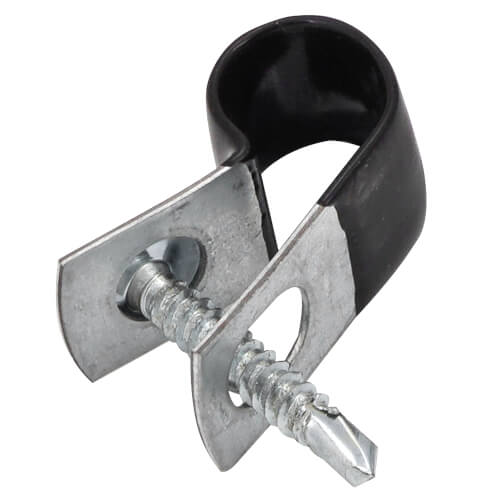 Main product image of 5/16" Vinyl Coated Steel Clamp with Screw for 3/8" Nominal Tube, #3 Rebar, or 3/8" Threaded Rod