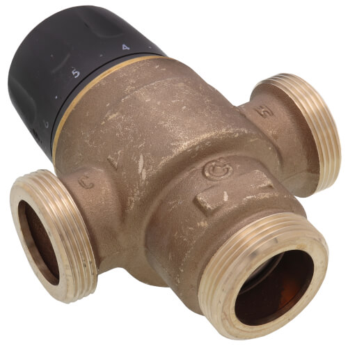 Main product image of 1-1/4" NPT 3-Way High-Flow Thermostatic Mixing Valve, 7.6 Cv (Lead Free)
