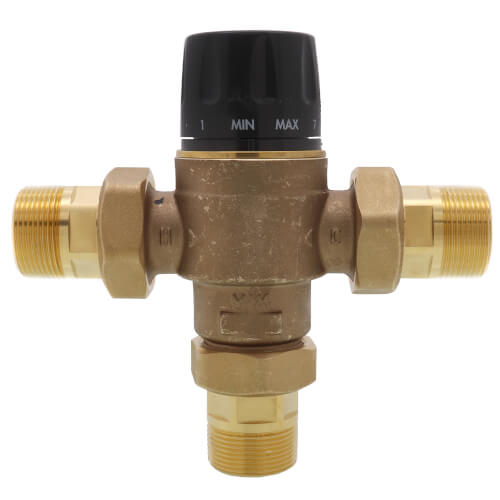 Main product image of 1-1/4" NPT 3-Way High-Flow Thermostatic Mixing Valve, 7.6 Cv (Lead Free)