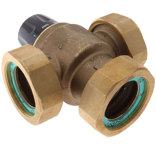 Main product image of 1-1/2" NPT 3-Way High Flow Thermostatic Mixing Valve, 13 Cv (Lead Free)