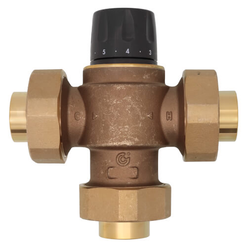 Main product image of 1-1/2" Sweat High Flow Thermostatic Mixing Valve, 13 CV (Lead Free)