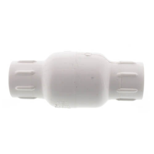 1/2" PVC In-Line Check Valve w/ SS Spring (Solvent)