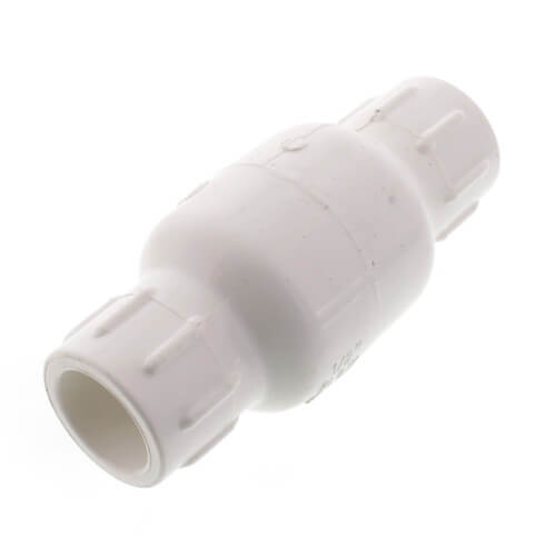 1/2" PVC In-Line Check Valve w/ SS Spring (Solvent)