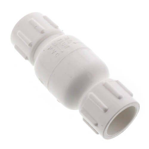 523S04 MatcoNorca 523S04 3/4" PVC InLine Check Valve w/ SS Spring