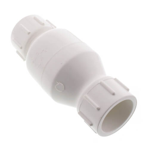 Main product image of 1" PVC In-Line Check Valve w/ SS Spring (Solvent), 523S05