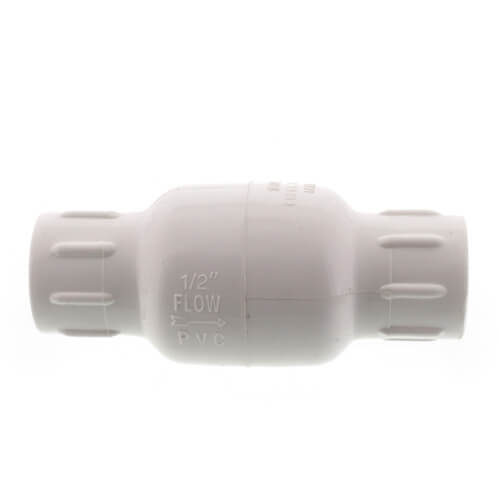 523T03 MatcoNorca 523T03 1/2" PVC InLine Check Valve w/ SS Spring