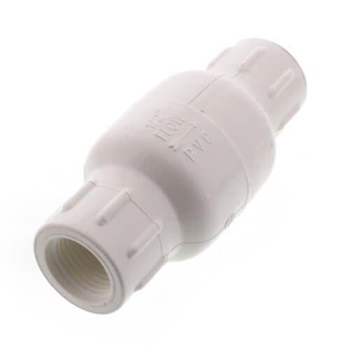 523T03 MatcoNorca 523T03 1/2" PVC InLine Check Valve w/ SS Spring