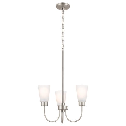 Main product image of Erma 3 Bulb 1 Tier Chandelier (Brushed Nickel)