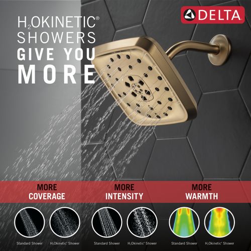Main product image of H2okinetic 4-Setting Shower Head w/ Ultrasoak (Lumicoat Champagne Bronze), 52460-CZ-PR