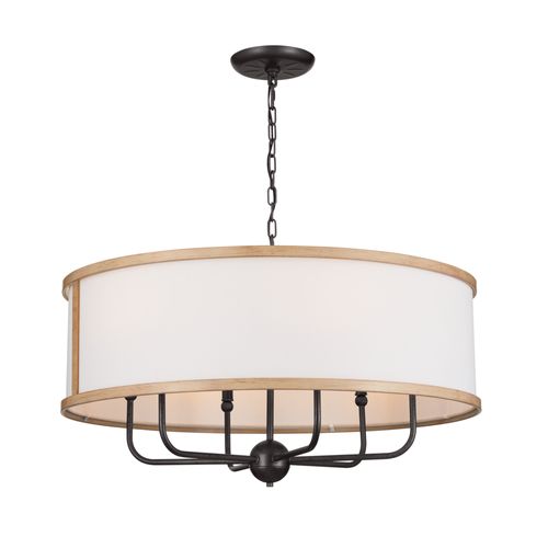 Main product image of Heddle 30" 6 Light Chandelier (Anvil Iron)