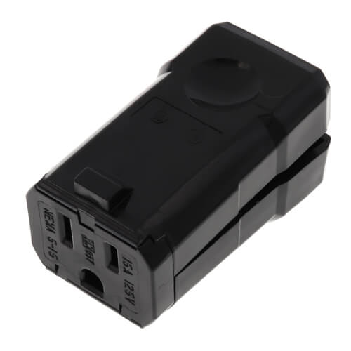 Main product image of Industrial Grade 2-Piece Connector, 15A, NEMA 5-15R - Black (125V)