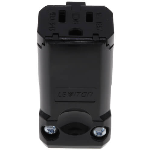 Main product image of Industrial Grade 2-Piece Connector, 15A, NEMA 5-15R - Black (125V)