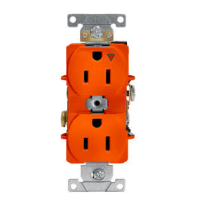 Main product image of Industrial Specification Grade Duplex Receptacle, 15A, 125V (Orange)