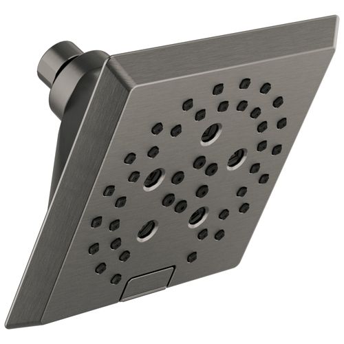 Main product image of H2Okinetic 5-Setting Angular Modern Raincan Shower Head (Lumicoat Black Stainless), 52664-KS-PR