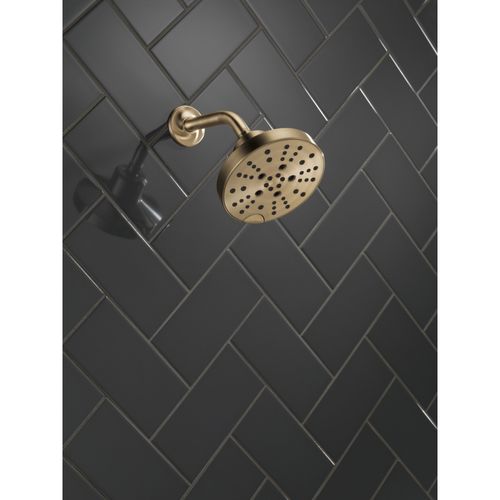 Main product image of H2Okinetic 5-Setting Contempoary Round Raincan Shower Head, 1.75 GPM (Lumicoat Champagne Bronze), 52668-CZ-PR
