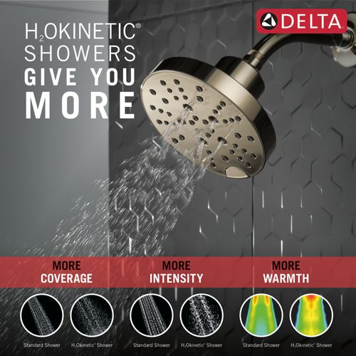 Main product image of H2Okinetic 5-Setting Contempoary Round Raincan Shower Head, 1.75 GPM (Lumicoat Polished Nickel), 52668-PN-PR