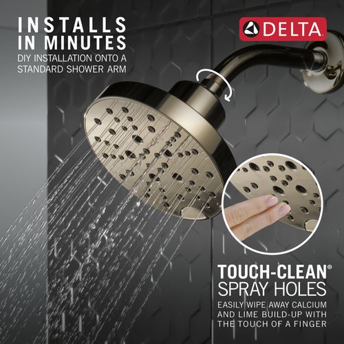 Main product image of H2Okinetic 5-Setting Contempoary Round Raincan Shower Head, 1.75 GPM (Lumicoat Polished Nickel), 52668-PN-PR